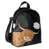 Mala Leather Bella Highland Cow Backpack 7208-33 (Black)