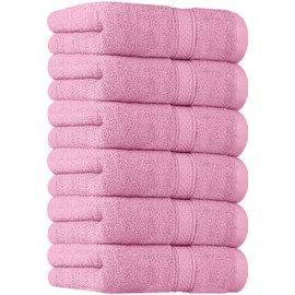 Utopia Towels 6 Pack Premium Hand Towels Set, 16 by 28 inches, 100% Ring Spun Cotton, Ultra Soft and Highly Absorbent 600GSM Towels for Bathroom, Gym, Shower, Hotel, and Spa, Pink