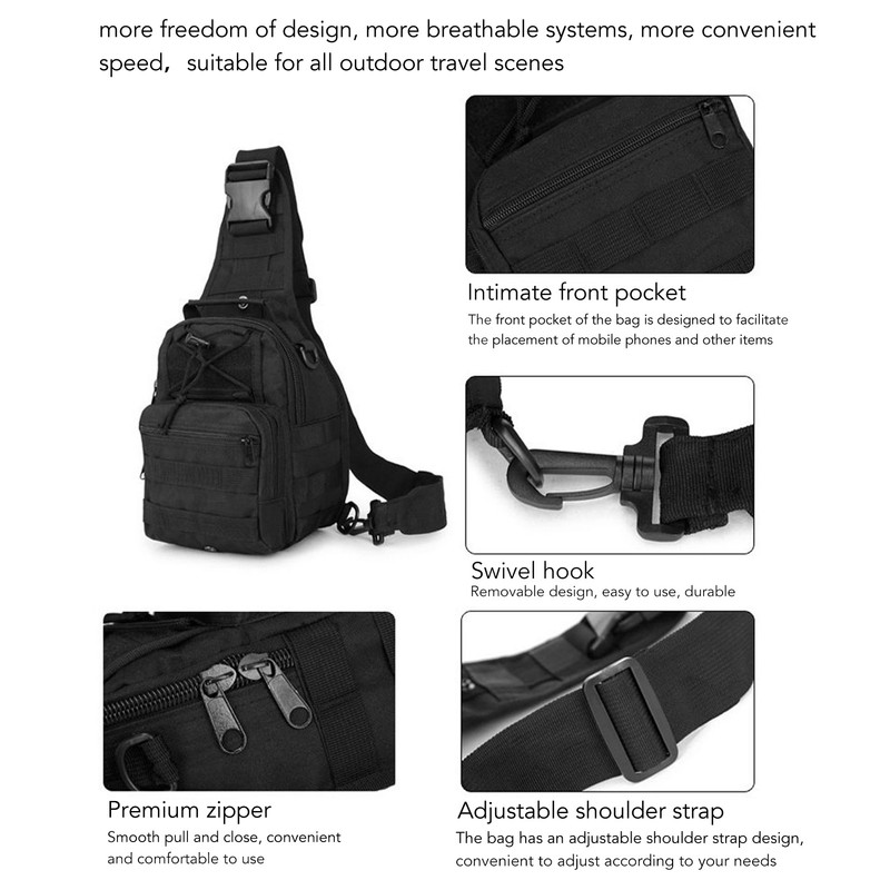 Men Chest Bag Oxford Cloth Sling Backpack Casual Shoulder Bag