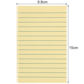 ZCZN Lined Sticky Notes, 98mm x 150mm, 600 Sheets, 100 Sheets/Pad, Canary Yellow, Ideal for Desk, Office, School and Memos