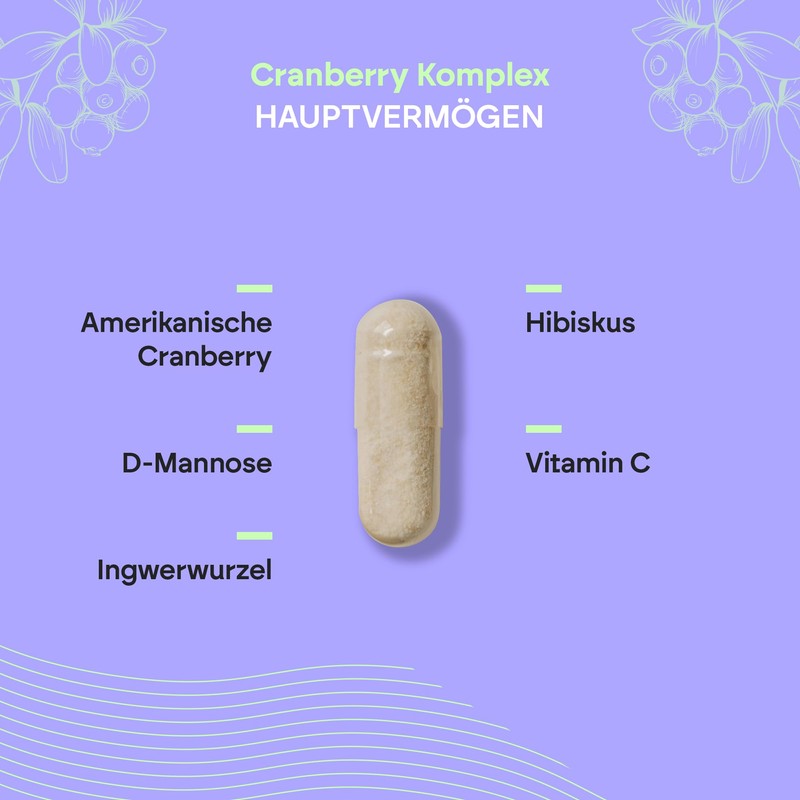 Cranberry American Vitamin C D-Mannose and Hibiscus + Ginger -