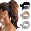 Esshogo 3 Stück Haarspangen Damen Haarklammer Metall, Strass Haarspangen Halter