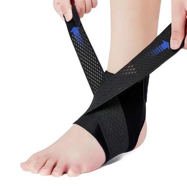Aorsky 足首サポーター 固定 薄型 足首用 安定サポート 【理学療法士推薦 三重加圧】取り外し可能なバンド 圧力調整 通気性