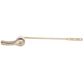 Toilet Tank Lever, Satin Nickel Handle, Frontal Mount - By PlumbUSA