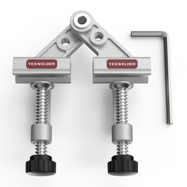 YESWELDER 10-180° Adjustable Tube Clamp with Swing Jaw, Aluminum Alloy Right Angle Corner Clamp for Welding, Woodworking, DIY Projects, Cabinet Making