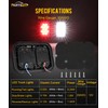 Partsam 2 Rectangle Double Led Trailer Tail Lights 24 LEDs