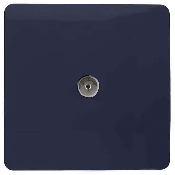 Trendi Artistic Modern Glossy Tactile TV Socket Navy