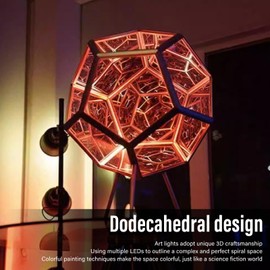 Acogedor Dodecahedron Light, USB 3D Cube Light, LED Desk Table Lamp Light Gaming Light, Ambient Night for Home Decoration