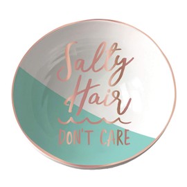 Slant Collections Creative Brands Ceramic Trinket Bowl, 4-Inches, Salty Hair