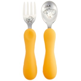 MARCUS & MARCUS Easy Grip Spoon & Fork Giraffe
