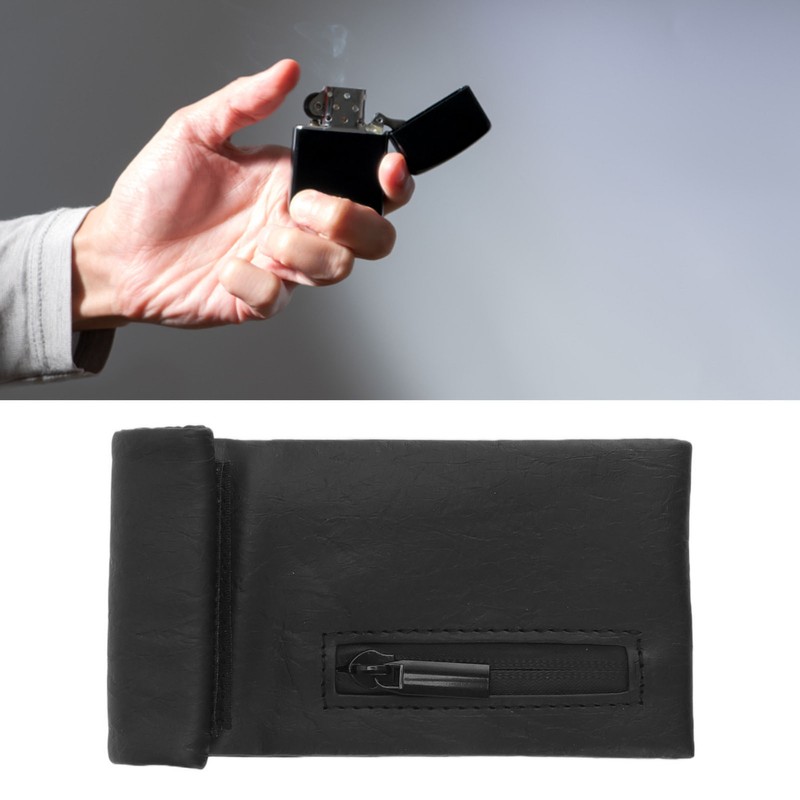 Smell Proof Bag PU Leather Waterproof Multipurpose Storage Bag for