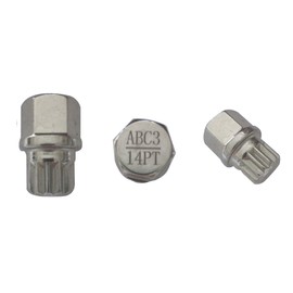 M&S Security Master Anti Theft Car Locking Wheel Nut Bolt Key Compatible with VW Volkswagen ABC 3/14 14 Spline for Caddy Golf Jetta Passat Polo Tiguan Touran Transporter