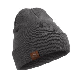 Winter Beanie Hats for Men and Women,Stretchy Daily Knit Hat,Gifts for Dad Mom (Deep Grey)