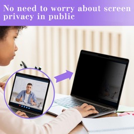 KiimLaa Removable Magnetic Privacy Filter for 12.1 inch 16:10, Anti Spy Anti-Glare Laptop Monitor Screen Protector, Blue Light Blocking Film for Notebook 12.1''（261 * 171） mm