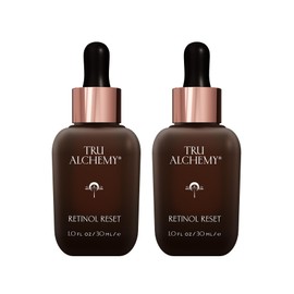 Tru Alchemy Retinol Reset Revitalizing Retinol Serum for face - Wrinkle Appearance Serum & Retinol Cream for Face w/Bakuchiol, Niacinamide for Overnight Renewal w/Long-Term Radiance - 1 fl oz (2-Pack)