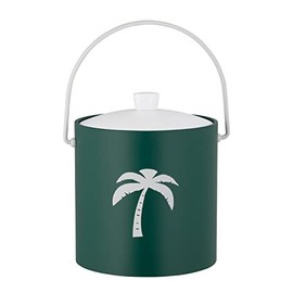 Kraftware Collection 3qt, Palm Tree, Tropic Green Pastimes 3 Quart Ice Bucket