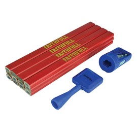 Faithfull FAICPRKIT Carpenters Pencil Kit Red - Medium (Pack of 12)