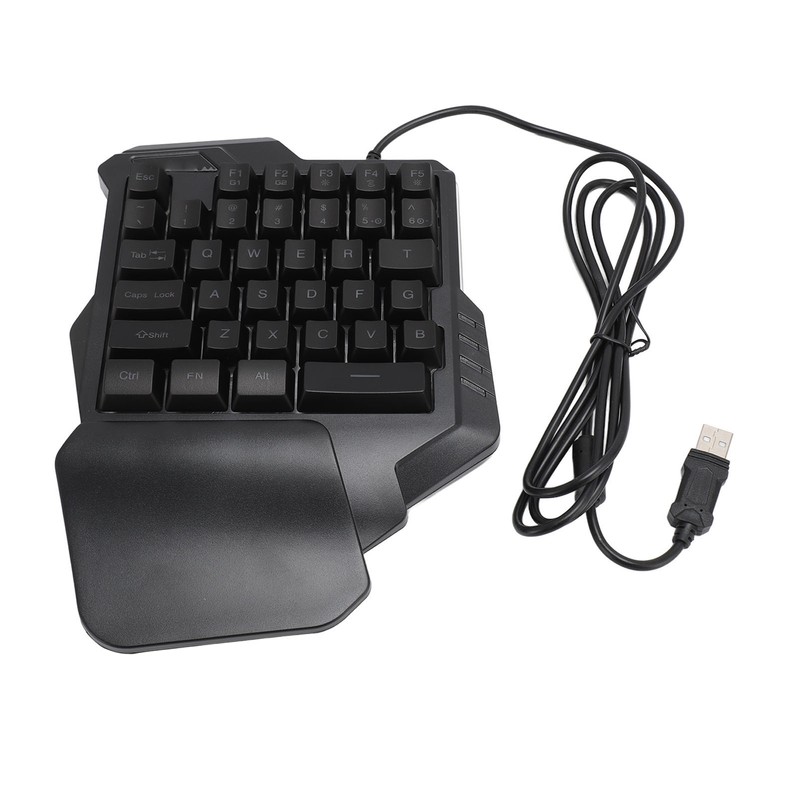 One Handed Gaming Keyboard 7 Color RGB Backlight Ergonomic 35