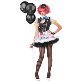 California Costumes Sassie The Clown Dress, Black/White, 3-5 Costume