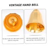 Operitacx Manual Restaurant Bell Ergonomic Metal Hand Bell with Sound