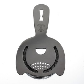 Barfly M37026BK Heavy Duty Spring Bar Strainer, Stainless Steel, Black, 18.1 x 9.1 x 1.3 cm