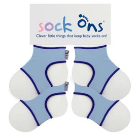 Sock Ons - Baby Sock Holders - 0-6 Months - 2 Pack - Amazing Value Pack - Keep Baby