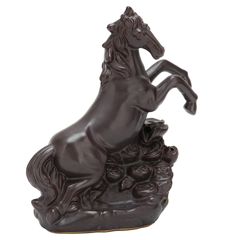 Running Horse Incense Burner Backflow Incense Holder Ornament for Bedroom