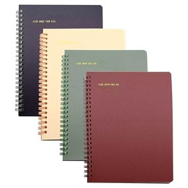 4 Pieces con Pasta Dura, Cuaderno en Espiral, Cuaderno de Notas con 320 Hojas de Raya,4 colores para Suministros Escolares de Oficina,Agenda Personal, Cuaderno