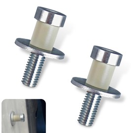 Eratus Pack-2 Car Door Lock Firing Pin, 0.98" x 2.36" Metal + Rubber Anti-Rust Door Lock Striker Replacement Parts, Door Front Bolt Latch Accessories, Universal for Cars Repair Accessories (Silver)