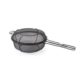 Outset QD85 Grill, 1 EA, Black Chef's Outdoor Basket and Skillet, Medium, Silver