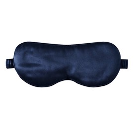 ZIMASILK 100% Pure Mulberry Silk Sleep Mask 22 Momme Filled with 100% Mulberry Silk - Silk Fastening Strap - Super Soft & Comfortable Sleep Mask - Navy Blue