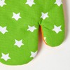 HOMESCAPES - Pure Cotton Oven Glove - Stars - Lime