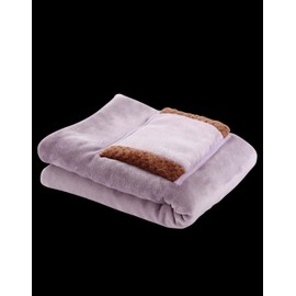 Luxury Comfort USB Heated Flannel & Lambswool Blanket – Soft, Portable, 7.5W Fast Heating, 31.5"x23.6", Ideal for Home & Travel, Lavender