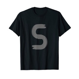 Creative Bold Dark Grey Letter S - Alphabet - Marker Design T-Shirt