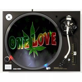 Plastic Waffles One Love Rasta #1 Vintage Slipmat Turntable 12" LP Record Player DJ Audiophile