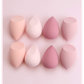 Make up Schwämmchen 8 Stück Make up Schwamm Set Rosa Blender Beauty Foundation Schwamm Puderquaste für Foundation Pulver Creme Flüssigkeit