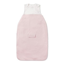 MORI Baby Clever Sleeping Bag 1.5 TOG in Blush Stripe - Breathable Cotton Unisex Toddler Two Way Zip Fitted Swaddle Blanket - One Size