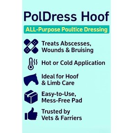 VetSet PolDress Horse Hoof Poultice | Vet-Approved Dressing for Wounds, Abscesses, Swellings & Hoof Conditions | Use Hot, Cold or Dry | 40cm x 20cm