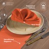 HEIRLOOM COMFORT Hemstitch Cloth Napkins 6 Pack, 100% Cotton, 45x45