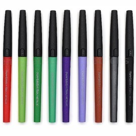 FNX 9 x Paper Mate Flair Metallic Felt Tip Pens | Quick-Drying, Smear & Fade Resistant Glittery Ink that Shines | 0.7mm Medium Point Tip | 9 Assorted Colours, Loose in Plain Packaging