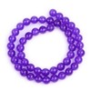 GEM-Inside Natural 8mm Dark Purple Jade Round Gemstone Semi Precious