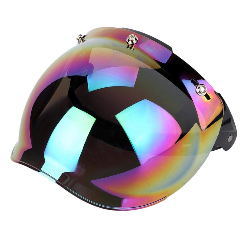 WLGOLD Helmet Windshield, Motorcycle Retro 3 Snap Sun Visor Shield