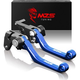 MZS Blue Dirt Bike and ATV Brake Clutch Levers Compatible with WR250R 07-20 / WR250X 07-17 / XT250 08-22 / XT250X 06-17 / TTR125 disc 00-25 / TW200 05-22 / Raptor 350 05-13 / Banshee 350 02-08