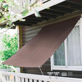 SEASONS Awning Shade (70.9 x 70.9 inches (180 x 180 cm) for Garden/Balcony Moka