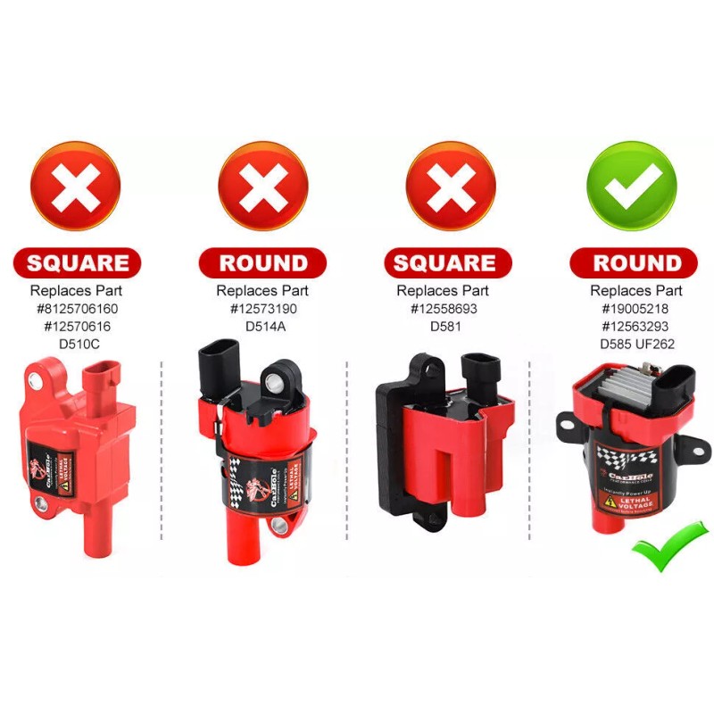 CarBole 8 Round Ignition Coil Pack For 1999-2007 Chevy Silverado