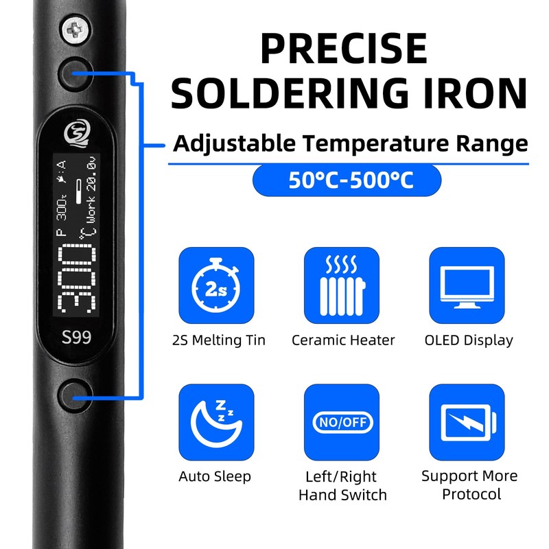 SEQURE S99 Portable Soldering Iron, Max 150W Electric Soldering Iron,