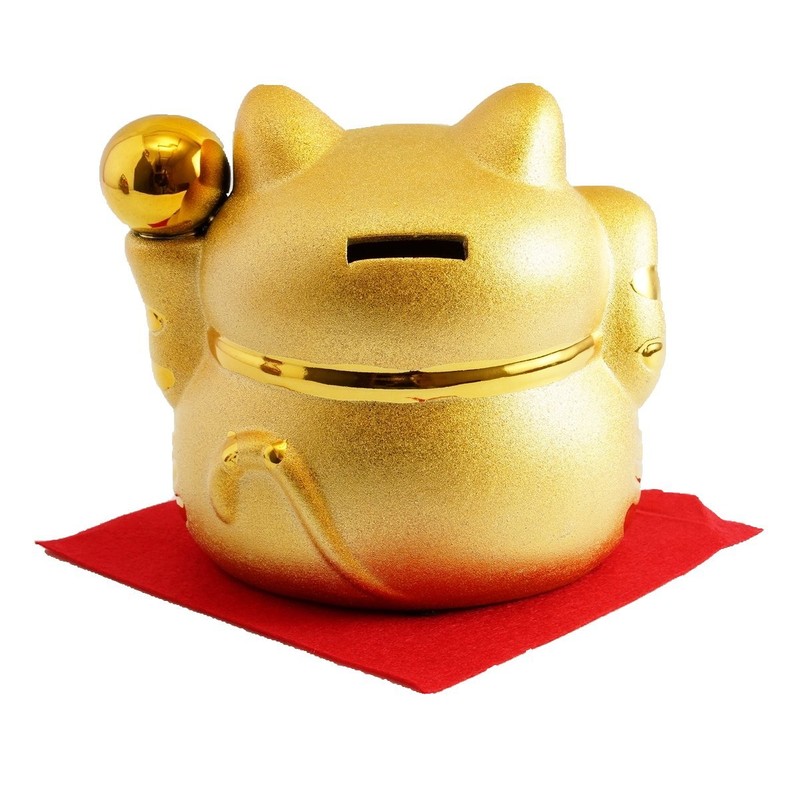 招ki猫 Gold Piggy Bank