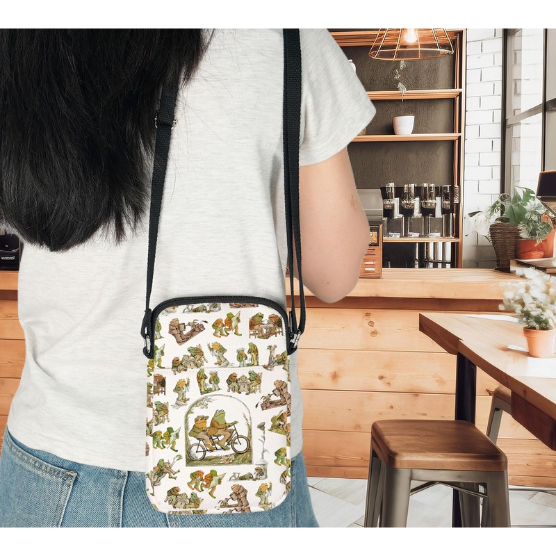 WZMPA Funny Frog and Toad Crossbody Bag Frog and Toad