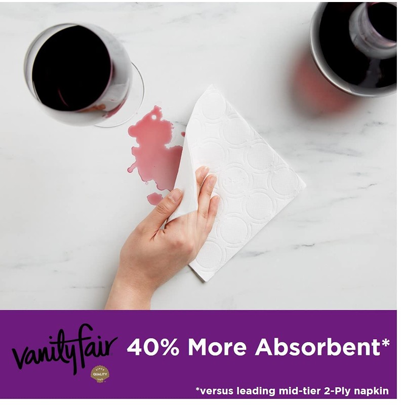 Vanity Fair® Extra Absorbent Premium Paper Napkin, 640 Count, Dinner