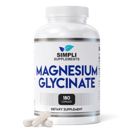 Magnesium Glycinate 400mg per Serving – High Absorption – Gentle on Stomach – Supports Sleep, Relaxation, Muscle, Bone & Immune Health – Non-GMO, Vegan, 180 Capsules